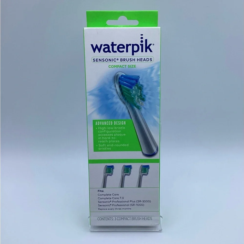 Waterpik Sensonic Compact Size Brush Heads 3-Pack SRSB-3W